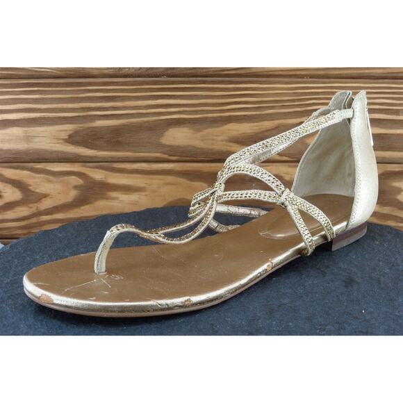 Ivanka Trump Sz 9.5 M Brown Strappy‎ Leather Women Sandals 207 - Picture 1 of 8